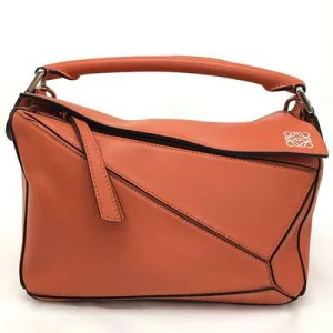 Loewe Puzzle Handbag Shoulder Bag Leather Orange